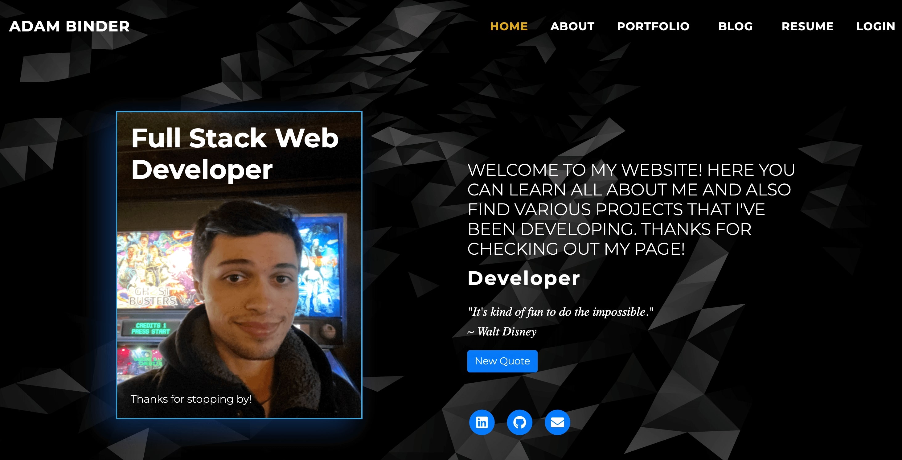 Adam Binder's Website